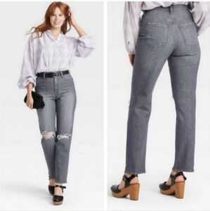 Universal Thread 90s Straight Jeans Black/Gray Wash Size 14/32R